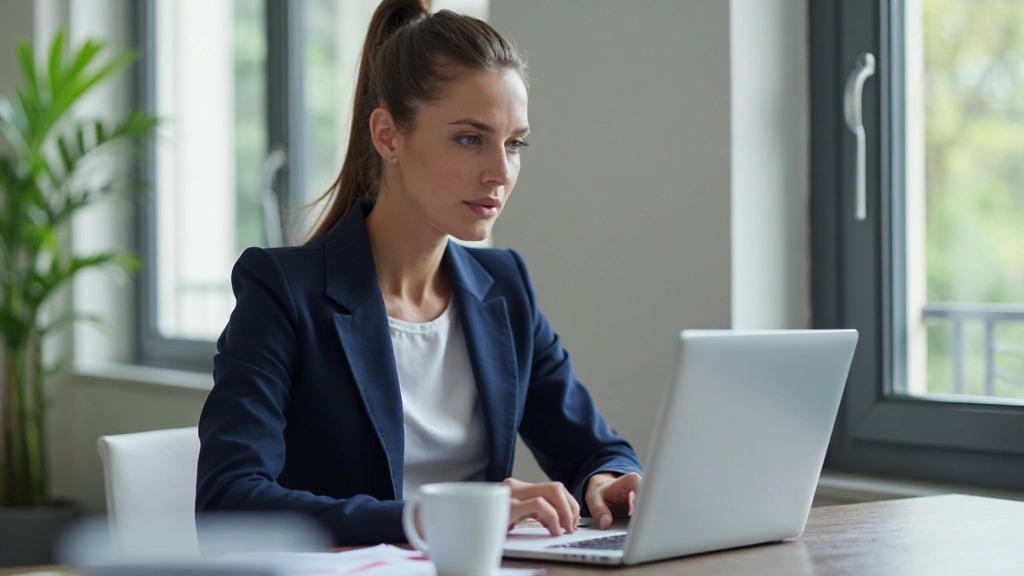 Professionell finansiell rådgivare som arbetar med grafer och ekonomisk analys på modernt kontor